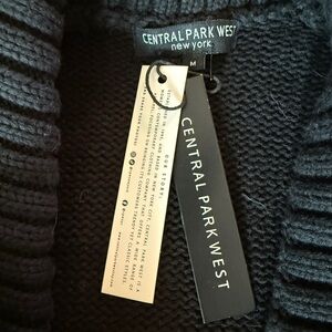 Central Park West Charcoal Cowl Neck Sweater, size medium $100 never worn